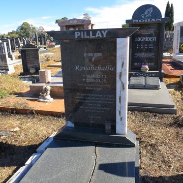 PILLAY Ravahchallie 1934-2006