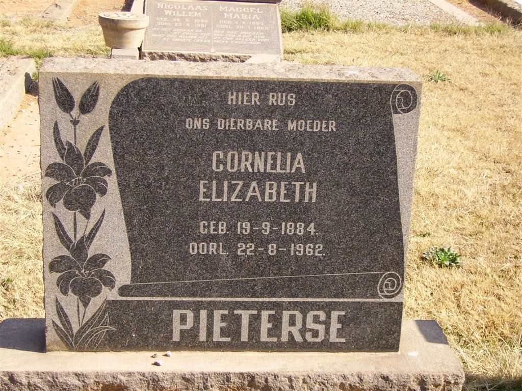 PIETERSE Cornelia Elizabeth 1884-1962