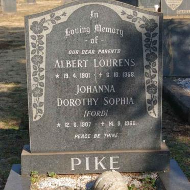PIKE Albert Lourens 1901-1958 &amp; Johanna Dorothy Sophia FORD 1907-1960