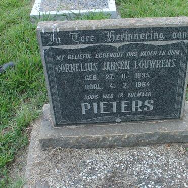 PIETERS Cornelius Jansen Louwrens 1895-1964