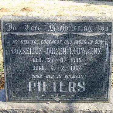 PIETERS Cornelius Jansen Louwrens 1895-1964