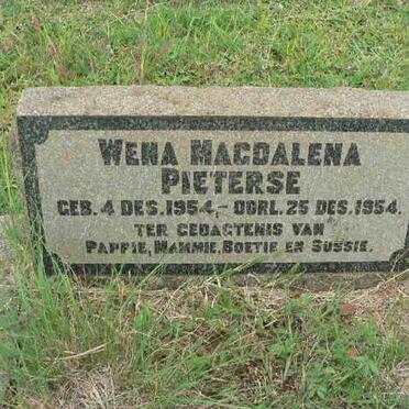 PIETERSE Wena Magdalena 1954-1954