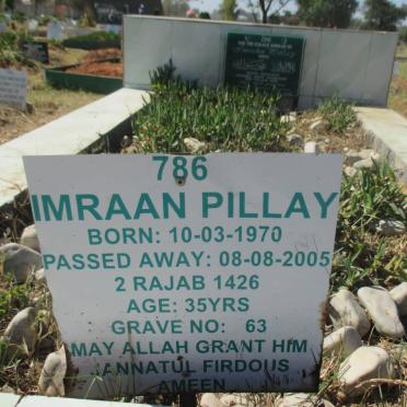PILLAY Imran 1970-2005