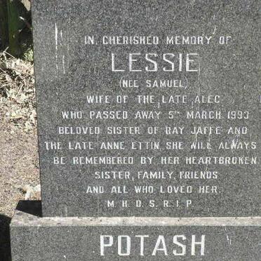 POTASH Lessie nee SAMUEL -1993