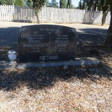 PRETORIUS Nicolaas Sauer 1911-1984 &amp; Rachel Maria Elizabeth 1911-1980