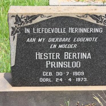 PRINSLOO Hester Bertina 1909-1973
