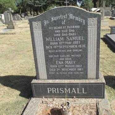 PRISMALL William Samuel 1907-1970 &amp; Ena Mary 1907-1987