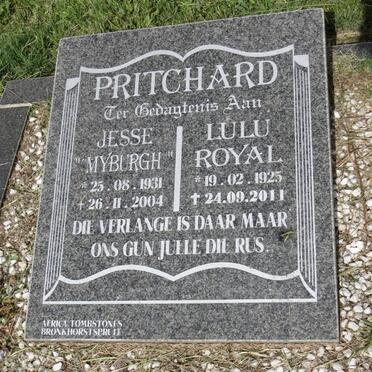 PRITCHARD Jesse 1931-2004 &amp; Lulu Royal 1925-2011