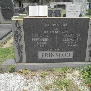 PRINSLOO Hendrik Frederik 1906-1973 &amp; Susanna Elizabeth 1903-1989