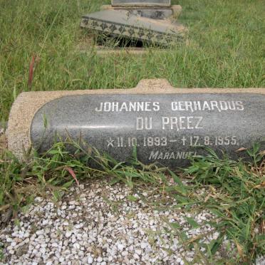 PREEZ Johannes Gerhardus, du 1893-1955
