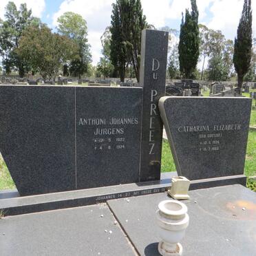 PREEZ Antoni Johannes Jurgens, du 1922-1974 &amp; Catharina Elizabeth COETZEE 1926-1963