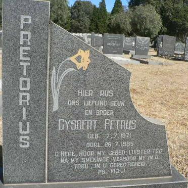 PRETORIUS Gysbert Petrus 1971-1989