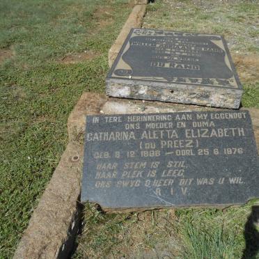 RAND Catharina Aletta Elizabeth, du nee DU PREEZ 1896-1976