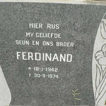 RAUBENHEIMER Ferdinand 1942-1974 &amp; Aletta Catharina Elizabeth 1905-1977