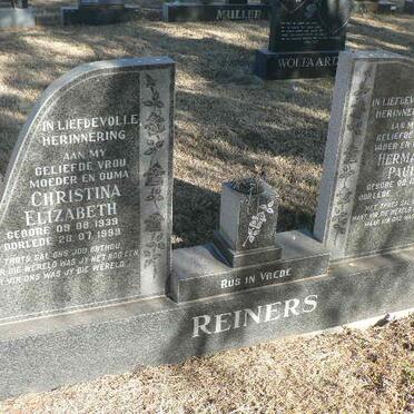 REINERS Herman Paul 1929- &amp; Christina Elizabeth 1939-1999