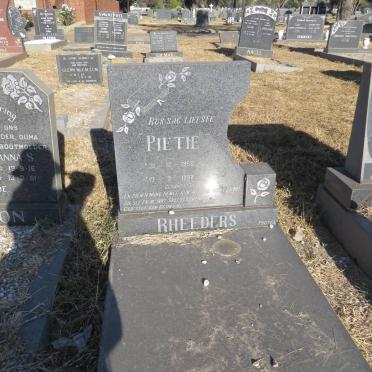 RHEEDERS Pietie 1958-1982