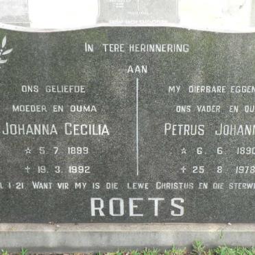 ROETS Petrus Johannes 1890-1978 &amp; Johanna Cecilia 1899-1992