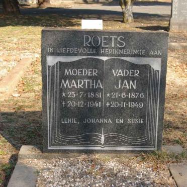 ROETS Jan 1876-1949 &amp; Martha 1881-1941