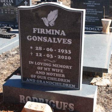 RODRIGUES Firmina Gonsalves 1933-2010