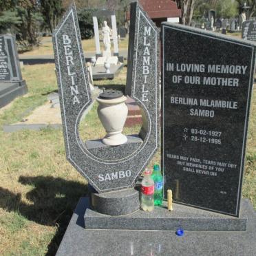 SAMBO Berlina Mlambile 1927-1995