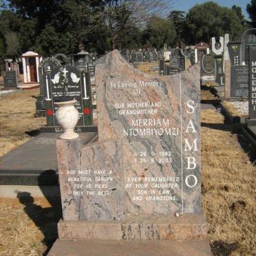 SAMBO Merriam Ntombiyomzi 1942-2003