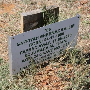 SALLIE Saffiyah Shernaz 1986-2010