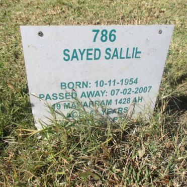 SALLIE Sayed 1954 - 2007