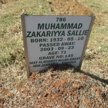 SALLIE Muhammad Zakariyya 1932-2003