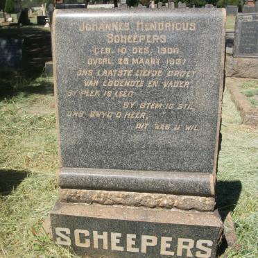 SCHEEPERS Johannes Hendricus 1900-1937