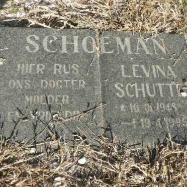 SCHUTTE Christiaan Gerhardus 1944-1985 &amp; Levina SCHOEMAN 1948-1995 
