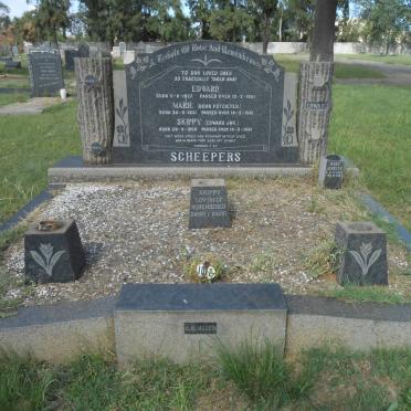 SCHEEPERS Edward 1927-1961 &amp; Marie POTGIETER 1931-1961 :: SCHEEPERS Edward Jnr 1958-1961 :: JOOSTE Anne 1910-1993