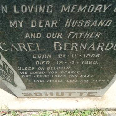 SCHUTTE Carel Bernardus 1905-1960
