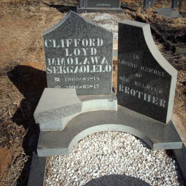 SEKGAOLELO Clifford Loyd Mmolawa 1968-2006