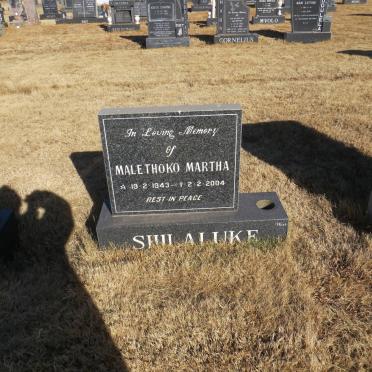 SHILALUKE Malethoko Martha 1943-2004