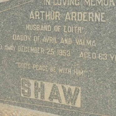 SHAW Arthur Arderne -1953
