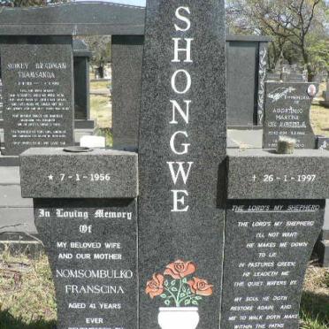 SHONGWE Nomsombulko Franscina 1956-1997