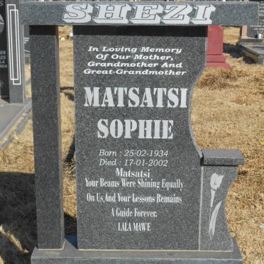 SHEZI Matsatsi Sophie 1934-2002
