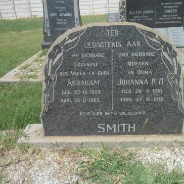 SMITH Abraham 1908-1965 &amp; Johanna P.D. 1910-1991