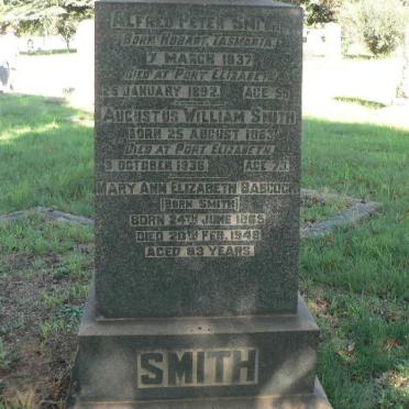 SMITH Alfred Peter 1837-1892 :: SMITH Augustus William 1863-1936 :: BABCOCK Mary Ann Elizabeth SMITH 1865-1948