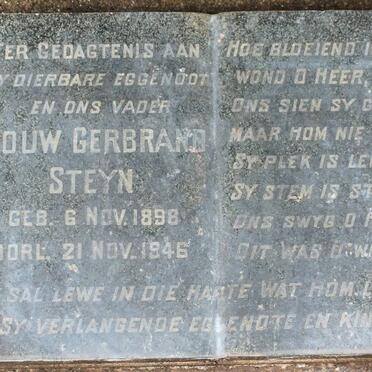 STEYN Douw Gerbrand -1898-1946