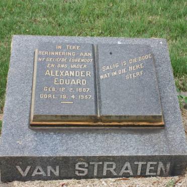 STRATEN Alexander Eduard, van 1887-1957