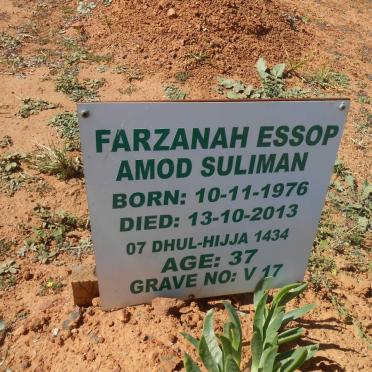 SULIMAN Farzanah Essop Amod 1976-2013