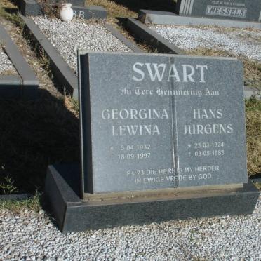 SWART Hans Jurgens 1924-1983 &amp; Georgina Lewina 1932-1997