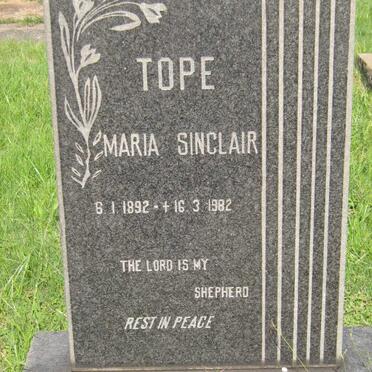 TOPE Maria Sinclair 1892-1982