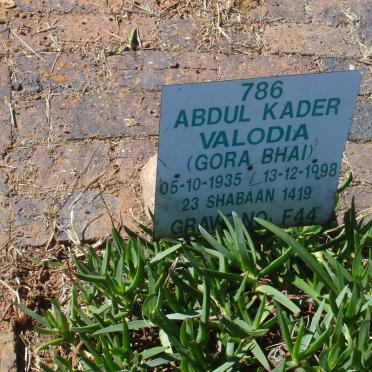 VALODIA Abdul Kader 1935-1998