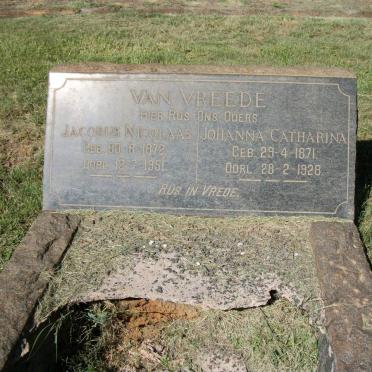 VREEDE Jacobus Nicolaas, van 1872-1951 &amp; Johanna Catharina 1871-1928