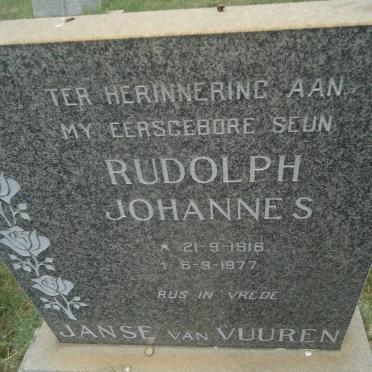 VUUREN Rudolph Johannes, Janse van 1916-1977