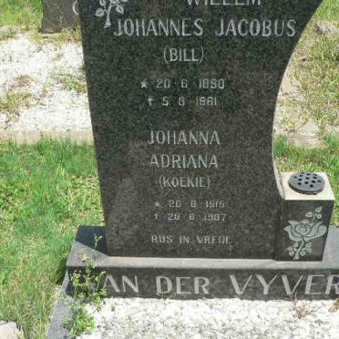 VYVER Johannes Jacobus, van der 1890-1961 &amp; Johanna Adriana 1915-1987