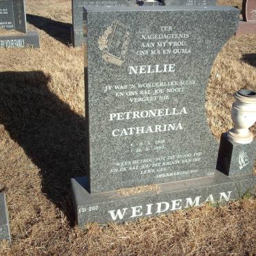 WEIDEMAN Petronella Catharina 1938-1996