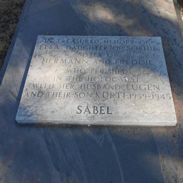 WEINBERG Hermann -1974 :: SABEL Elsa